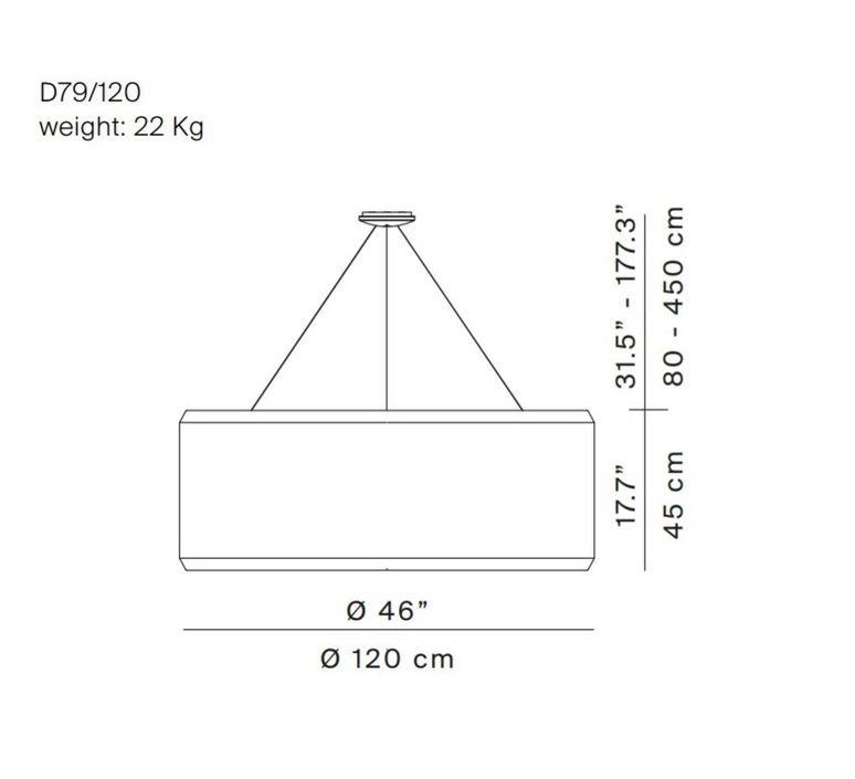 Silenzio d79 120c monica armani suspension pendant light  luceplan 1d7912c000b2  9d7903608200  design signed 56330 product