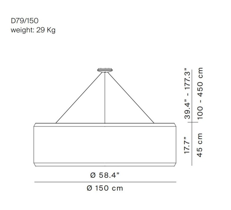 Silenzio d79 150c monica armani suspension pendant light  luceplan 1d7915c000a3  9d7903608200  design signed 56354 product