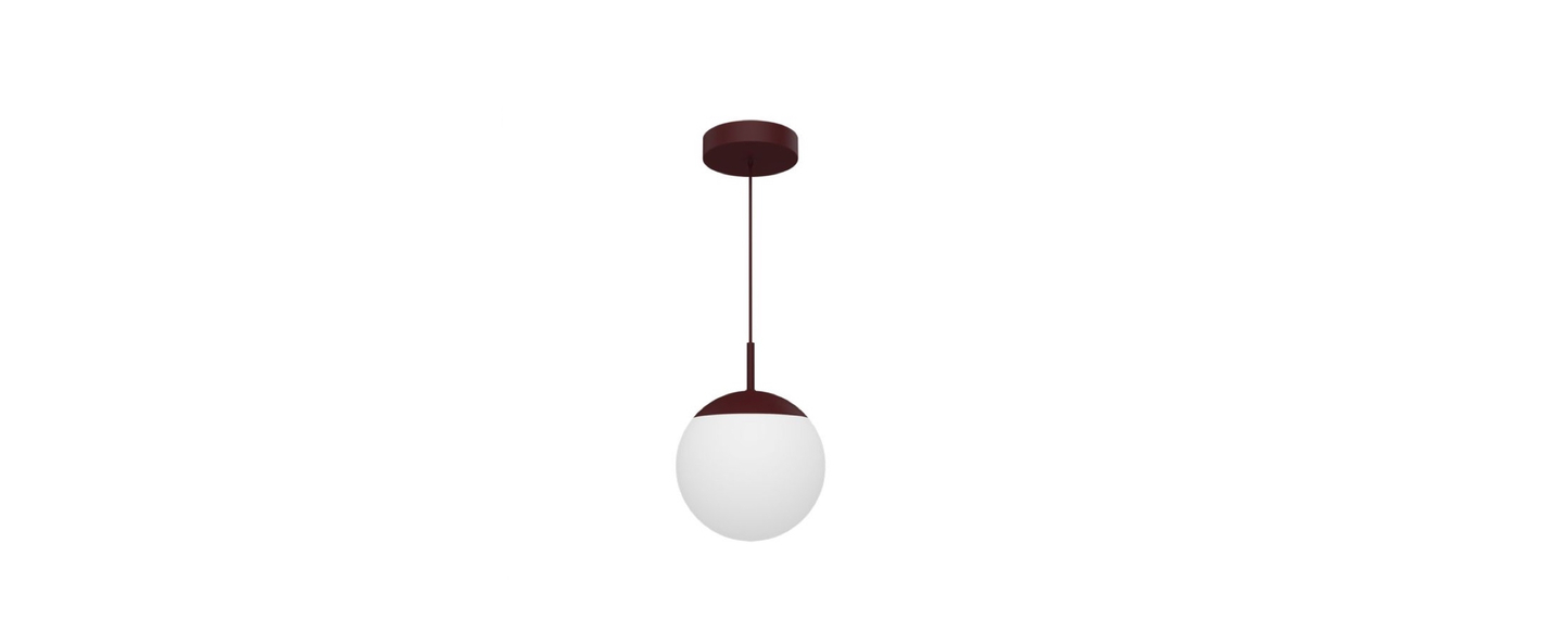 Suspension simple d25 mooon cerise noire ip42 led dim 5000k 1000 lm o25cm h123cm fermob normal