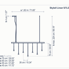 Skybell linear s 7l 20 estudi manel molina suspension pendant light  bover 35712219056  design signed nedgis 130295 thumb