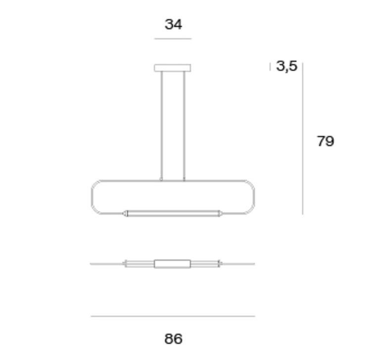 Skylines linear small  suspension  lumen center italia sky33103s  design signed nedgis 204983 product