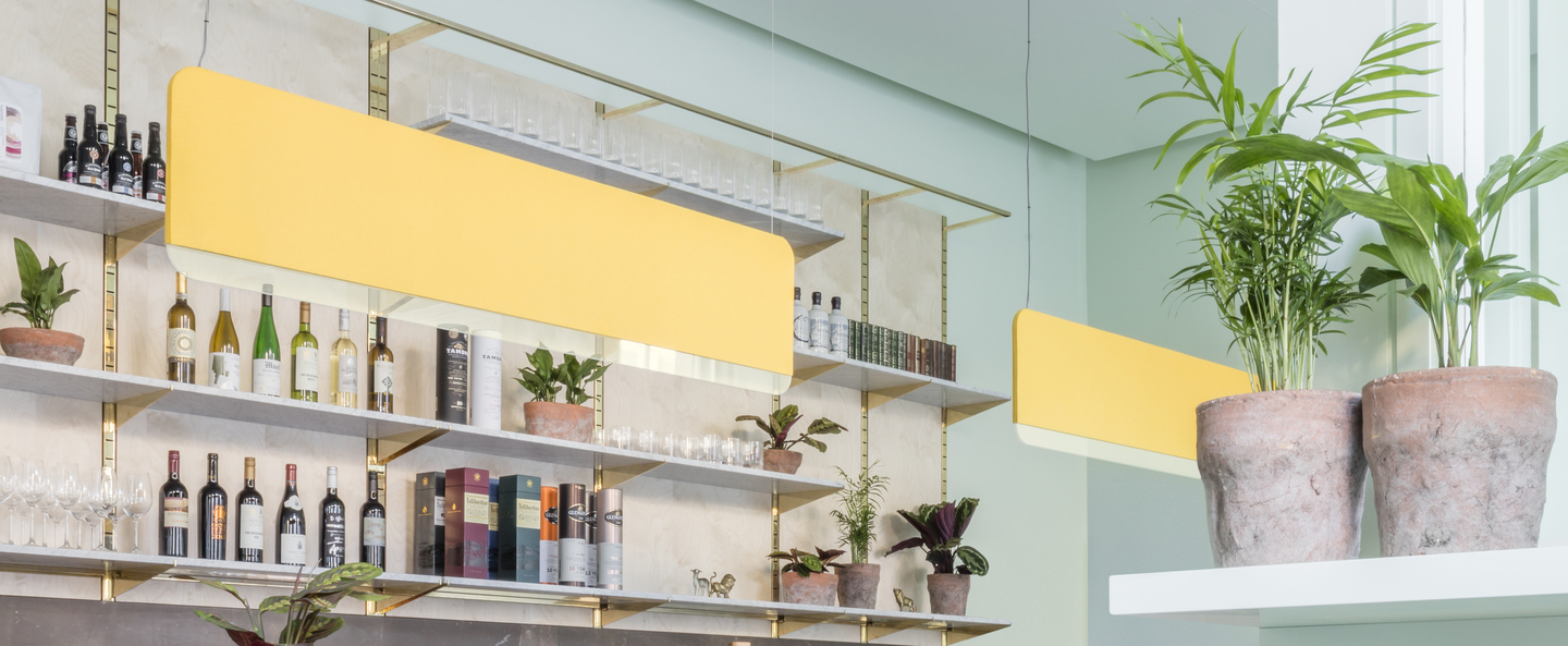 banner-image Suspension slab 150 dali jaune led 2700k 800lm l150cm h35cm andlight normal