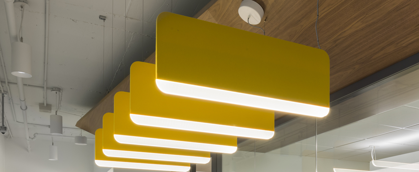 banner-image Suspension slab 90 dali jaune led 2700k 480lm l90cm h35cm andlight normal