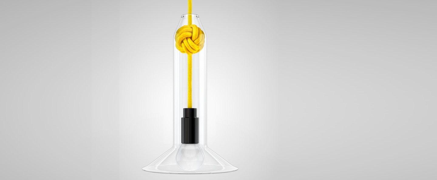 Suspension small knot jaune h22 4cm vitamin normal