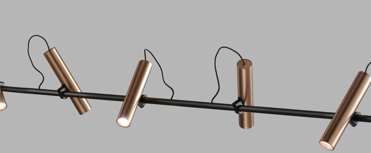 banner-image Suspension spirit s2000 noir rose dore led 2700k 2750lm l200cm h100cm light point normal