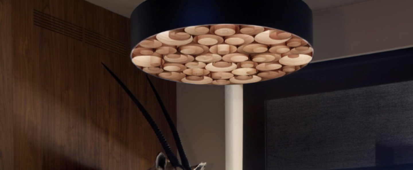 banner-image Suspension spiro noir bois naturel de cerisier o75cm lzf normal