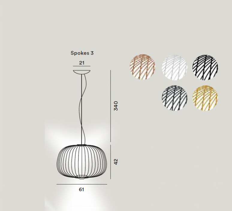 Spokes 3 garcia cumini suspension pendant light  foscarini 2640073 10  design signed nedgis 85194 product