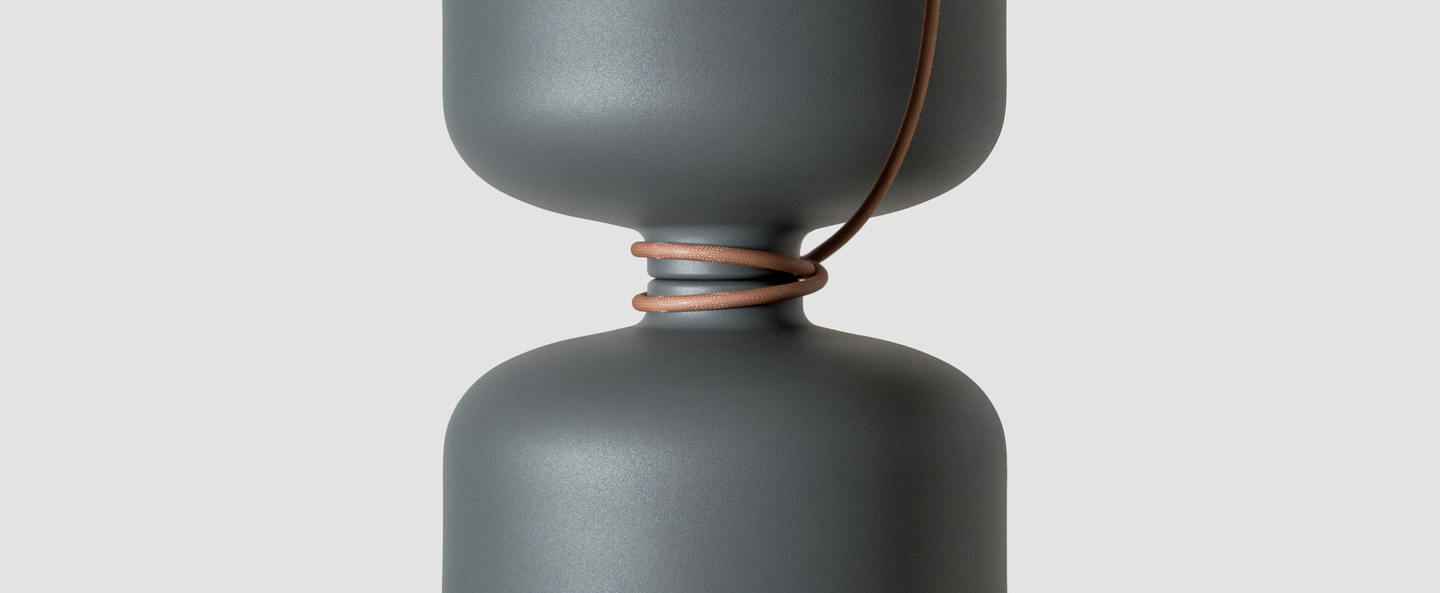 Suspension spotlight volumes a a gris avocat o27cm h30cm andlight normal