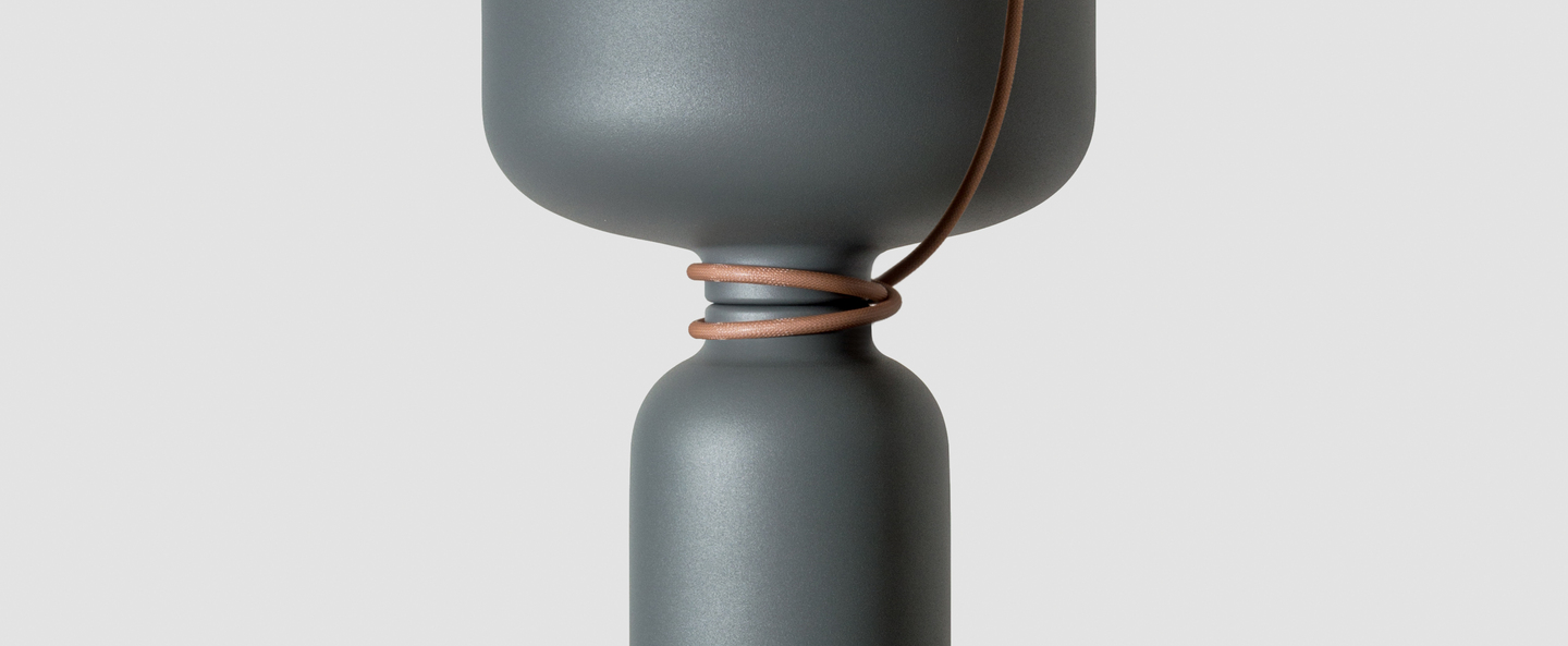 Suspension spotlight volumes c a gris avocat o27cm h35cm andlight normal