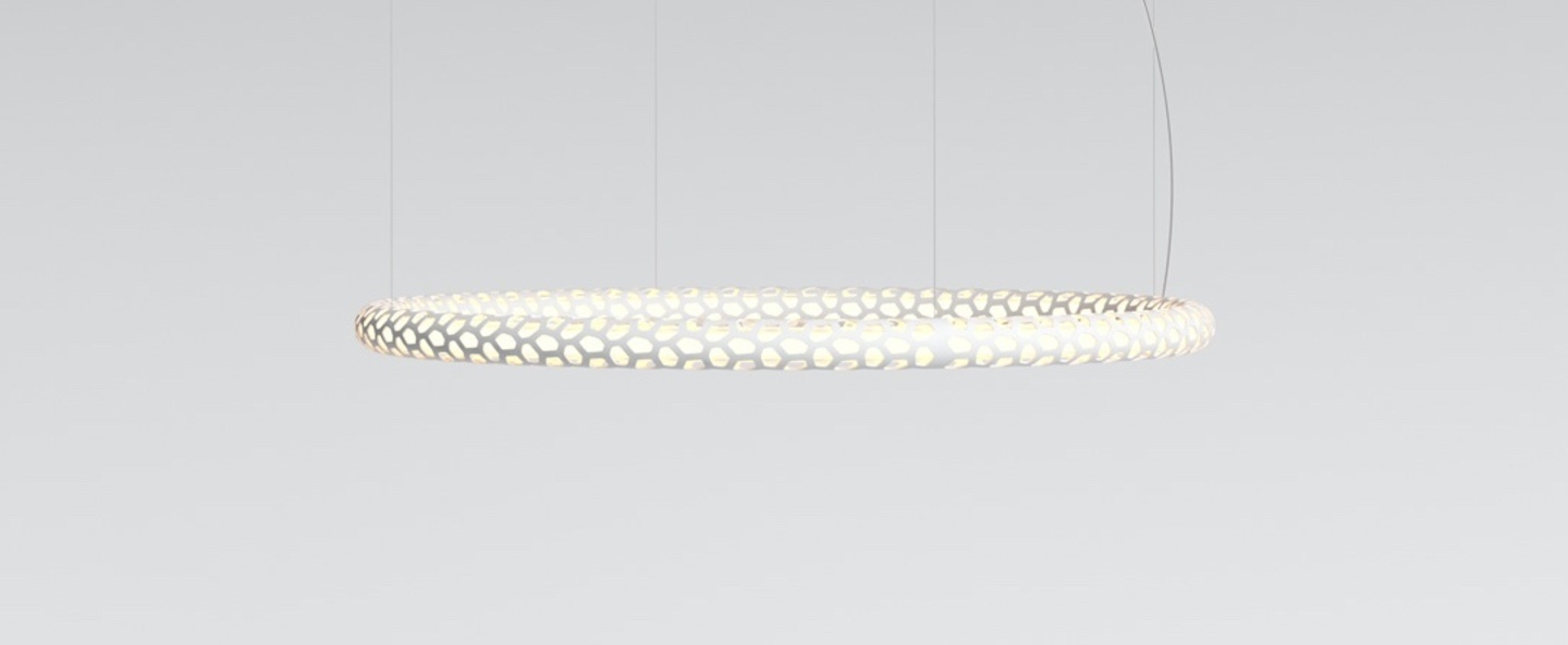 Suspension squiggle 1 blanc led 2700k 2800lm o69cm h4cm rotaliana normal