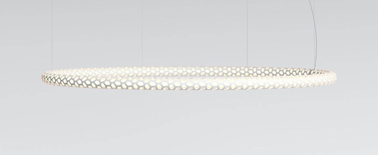 Suspension squiggle 2 blanc led 2700k 3900lm o101cm h4cm rotaliana normal