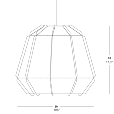 Stitches bamako studio burojet suspension pendant light  lzf dark stch s bmk 20  design signed 38054 thumb