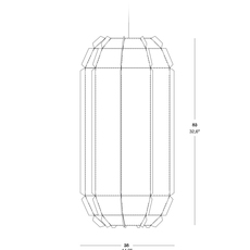 Stitches tombuctu studio burojet suspension pendant light  lzf dark stch s tbtu 20  design signed 38045 thumb