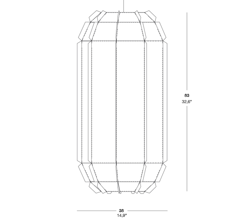 Stitches tombuctu studio burojet suspension pendant light  lzf dark stch s tbtu 28  design signed 38051 product