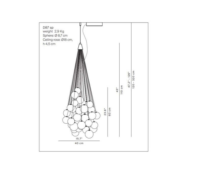 Stochastic d87sp daniel rybakken suspension pendant light  luceplan 1d870cc00000 1d8704800002  design signed 56175 product