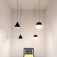 String light cone 12m alimentation sol  michael anastassiades suspension pendant light  flos f6481030 f6484030  design signed nedgis 113569 thumb