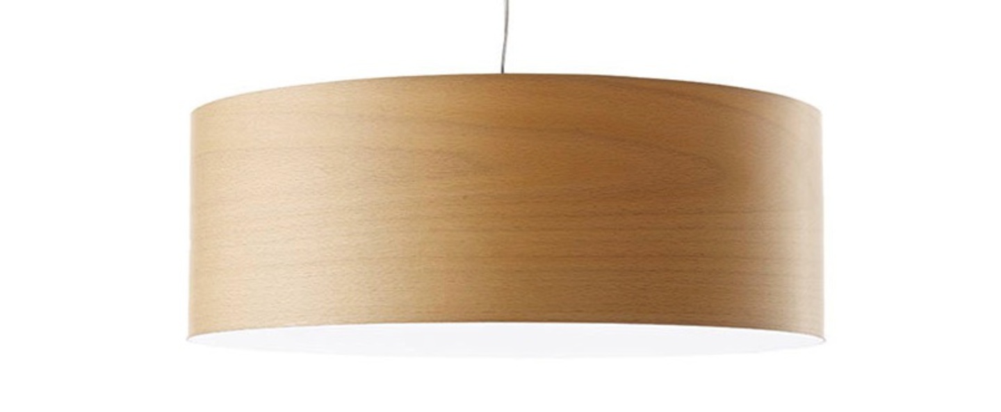 Suspension super gea hetre naturel led h25cm o70cm lzf normal