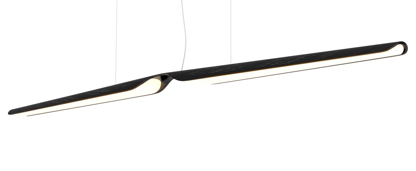 Suspension swan chene noir l162cm led 3000k 3951lm 500ma tunto normal