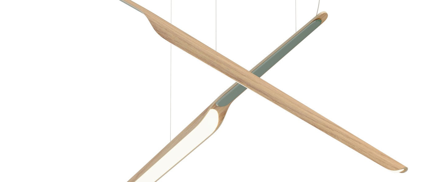 banner-image Suspension swan wing bouleau vert led 2700k 1400lm l118cm tunto normal
