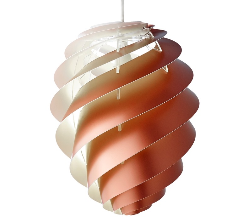 Pendant Light Swirl 2 Small Copper ø18cm H23cm Le Klint Nedgis Lighting