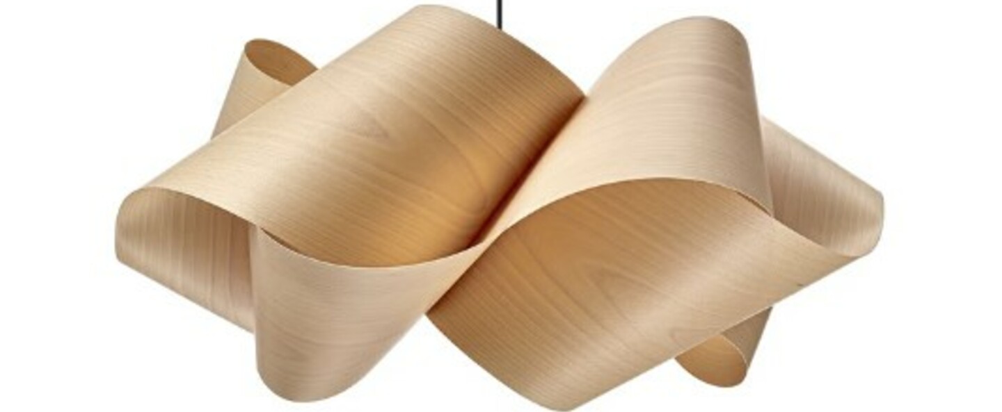 Suspension swirl large hetre naturel o75cm h35cm lzf normal