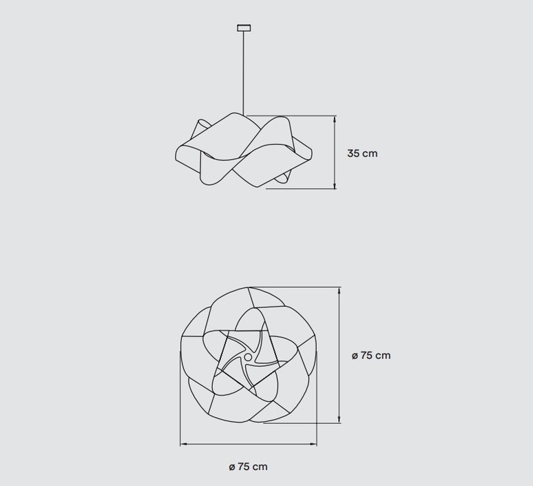 Swirl large quel designer ray power suspension  lzf swrl sg wh 22  design signed nedgis 200063 product