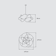 Swirl large quel designer ray power suspension  lzf swrl sg bk 26  design signed nedgis 183412 thumb