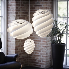 Pendant Light Swirl Medium White ø45cm H33cm Le Klint Nedgis Lighting