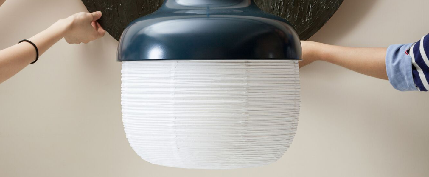 banner-image Suspension the new old light l bleu marine led o36cm h42cm kimu normal