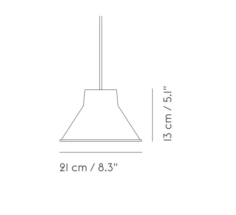 Pendant light, Top, grey, Ø21cm, H13cm - Muuto - Nedgis Lighting