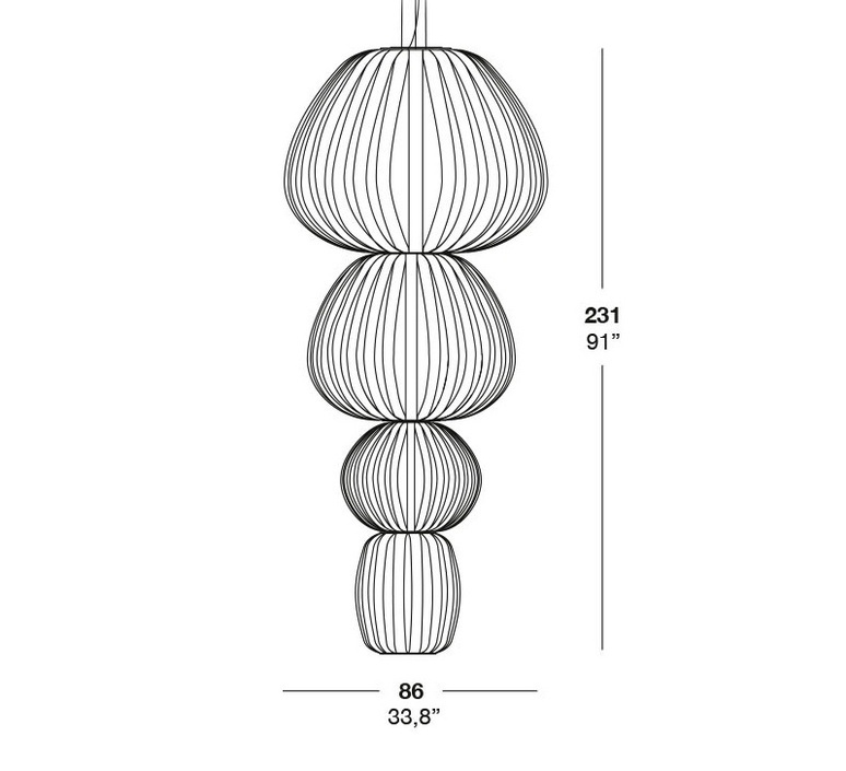 Totem m burkhard dammer suspension pendant light  lzf tot4 s led dim0 10v 22  design signed nedgis 120796 product