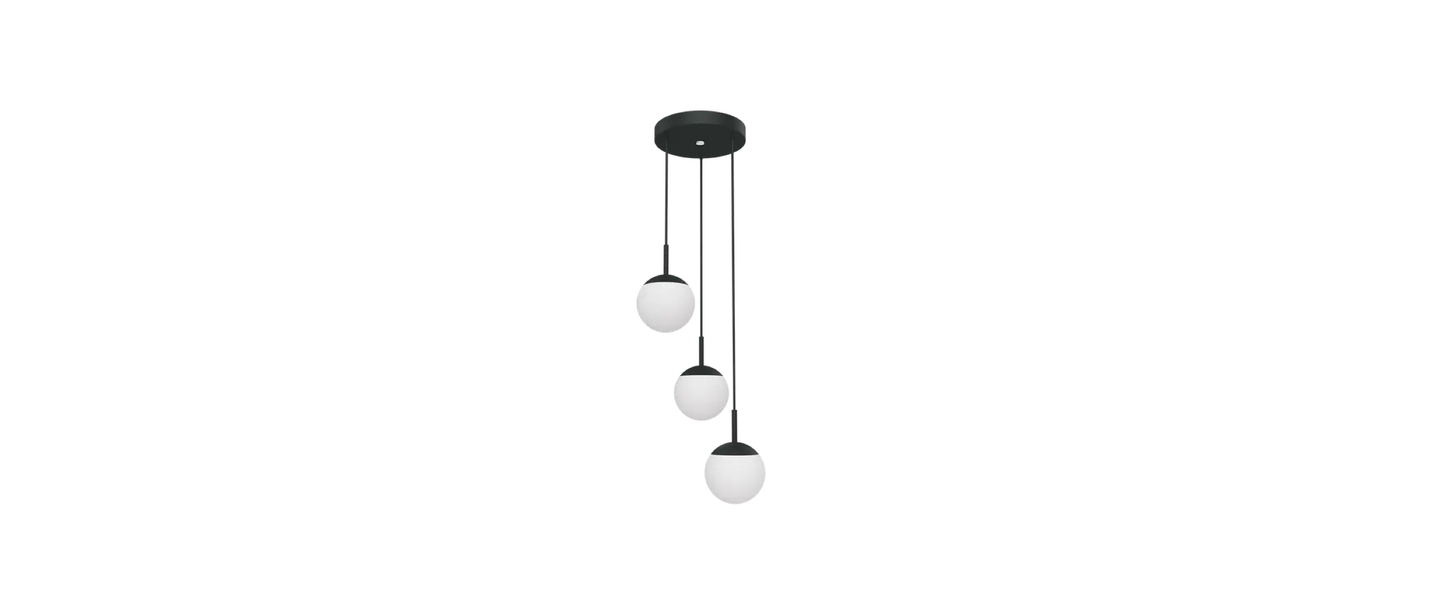 Suspension triple d25 mooon noir carbone ip42 led 5000k 1050 lm o25cm h115cm fermob normal