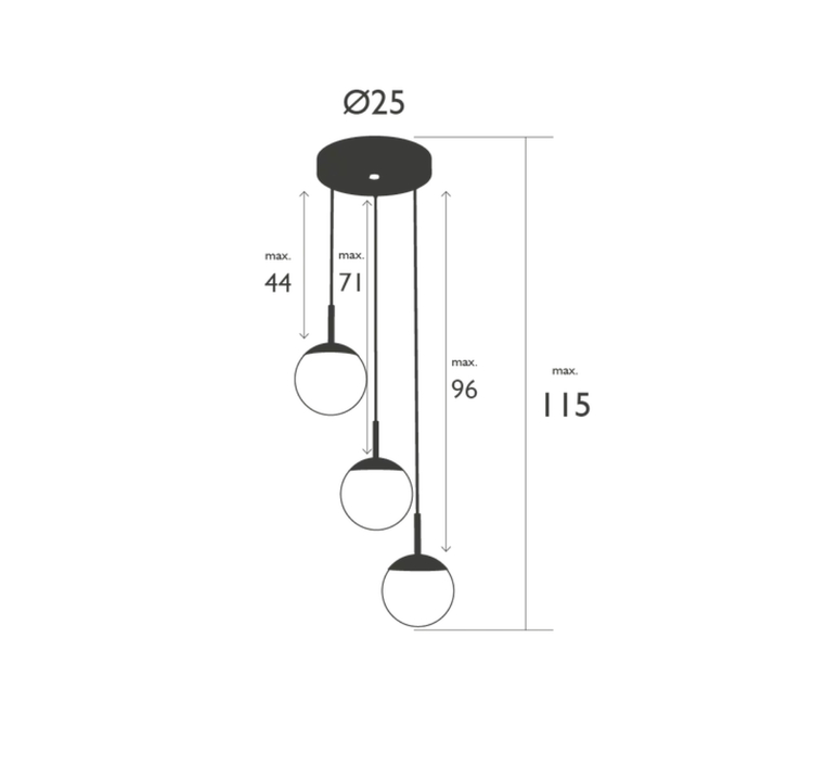 Triple d25 mooon  tristan lohner suspension pendant light  fermob 534082  design signed nedgis 174225 product