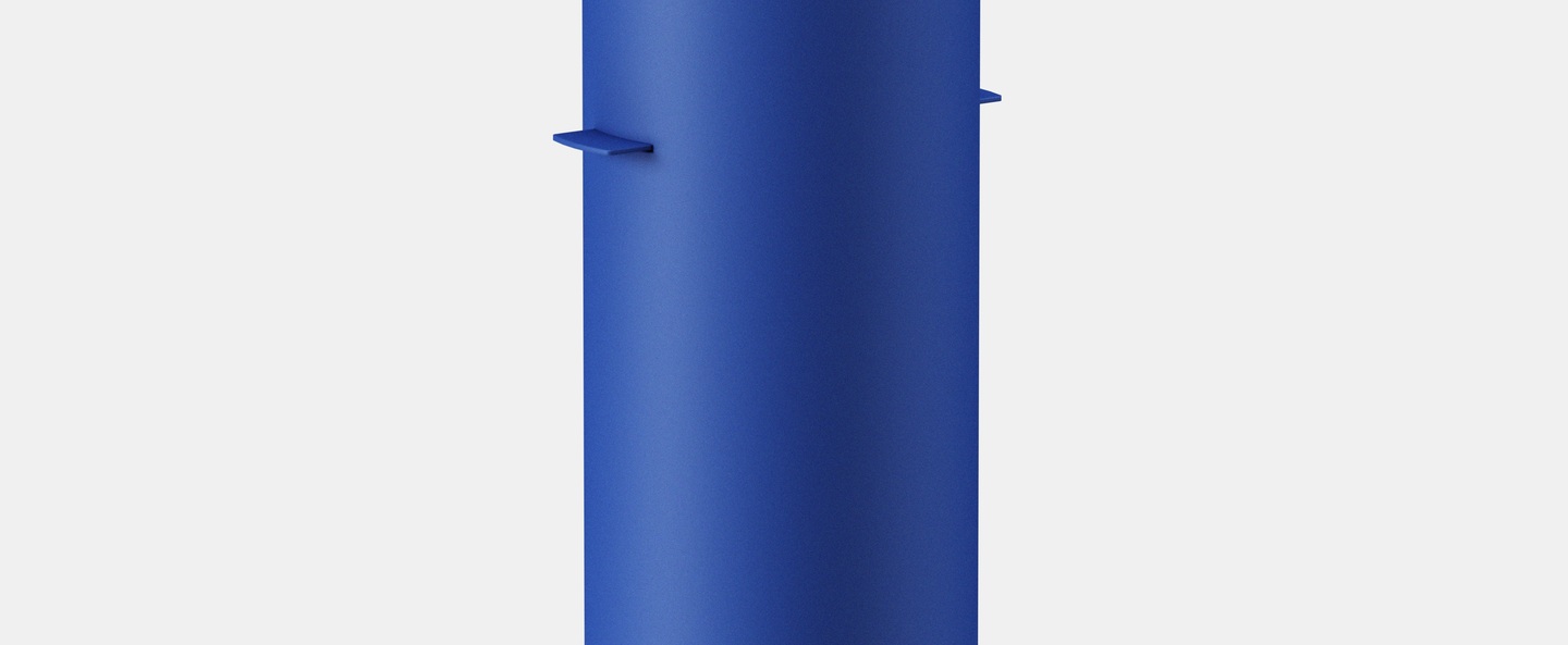 Suspension tube petit bleu profond o16cm h8cm moebe normal