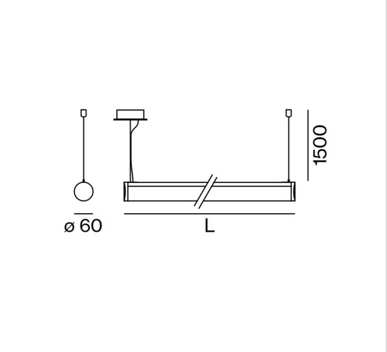 Tubo 60 quel designer studio xal suspension  xal 058 3214537o  design signed nedgis 188467 product