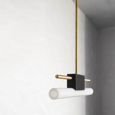 Tubus simple pendant mauricio obarrio suspension pendant light  contain tub 114 brushed brass carbon fiber  design signed nedgis 108630 thumb