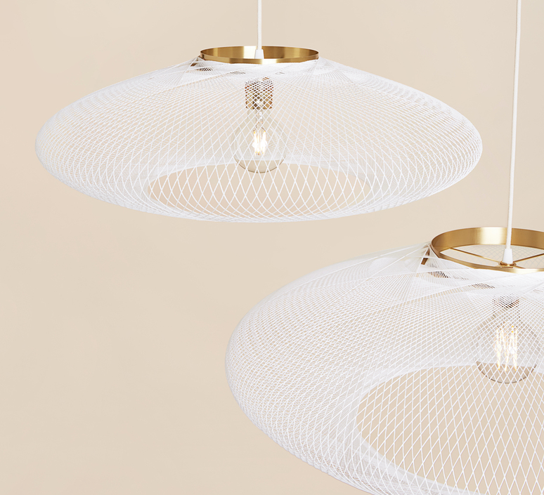 Ufo large  suspension pendant light  atelier robotiq ufo large white  design signed 133744 product