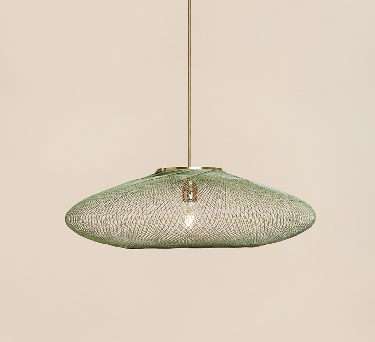 Ufo large soren blomaard anne lise heydra suspension pendant light  atelier robotiq ufo large mossgreen  design signed nedgis 134155 product