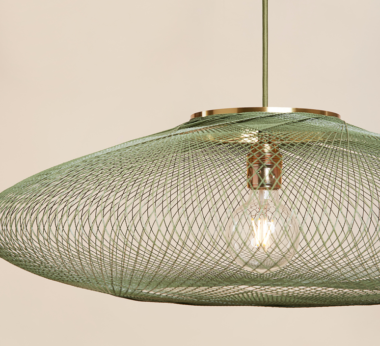 Ufo large soren blomaard anne lise heydra suspension pendant light  atelier robotiq ufo large mossgreen  design signed nedgis 134158 product