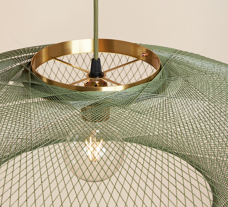 Ufo small soren blomaard anne lise heydra suspension pendant light  atelier robotiq ufo small mossgreen  design signed nedgis 134172 product