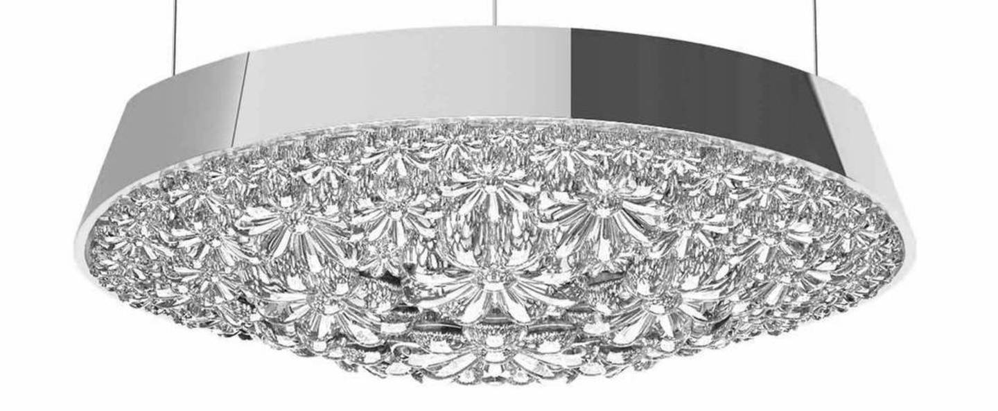 Suspension valentine flat chrome led o60cm h11cm moooi normal