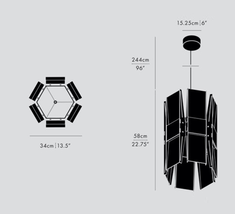 Vector 6 panneaux lukas peet suspension pendant light  a n d vec 6 p bs elv 230  design signed nedgis 181107 product