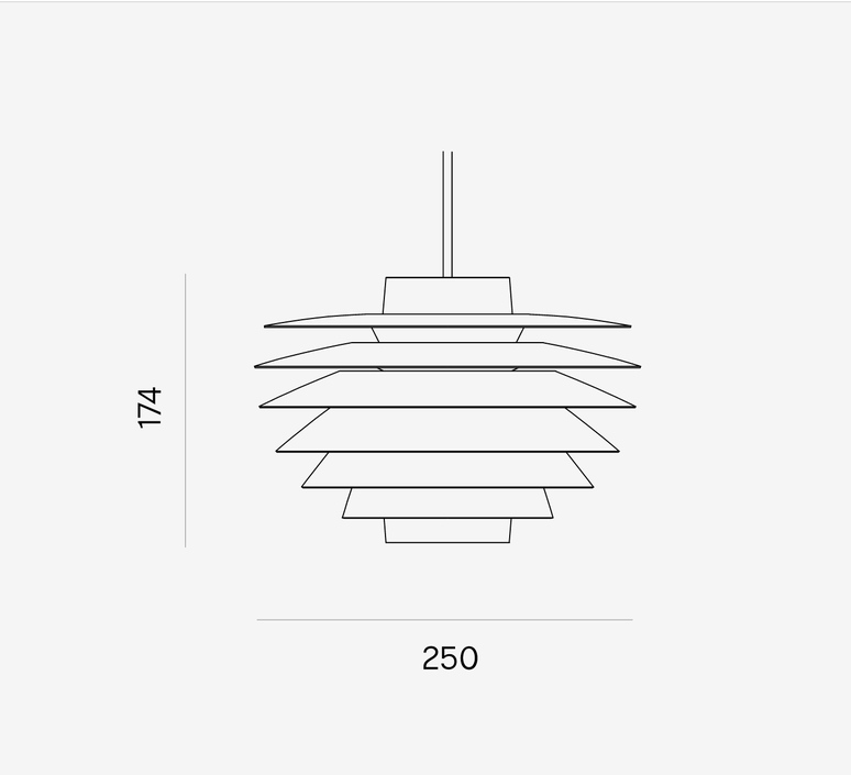 Verona 250 sven middelboe suspension pendant light  lyfa 171025003  design signed nedgis 131063 product