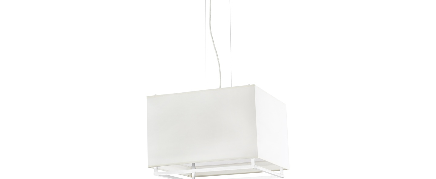 Suspension vesper 2 blanc beige l40cm p40cm faro normal