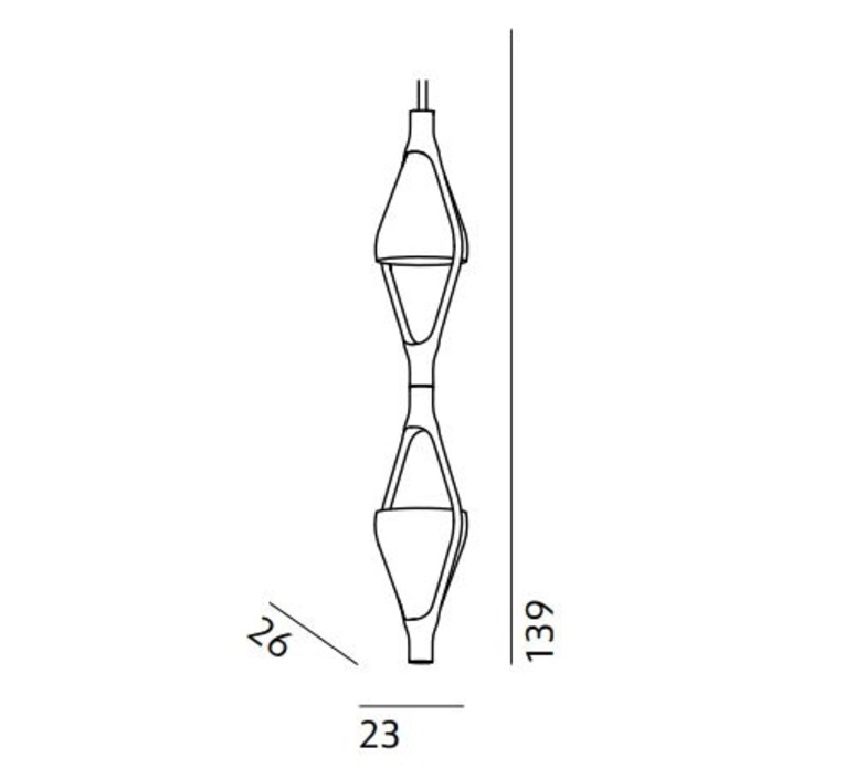 Viceversa 2 noe duchaufour lawrance suspension pendant light  kundalini k370281gf  design signed nedgis 90943 product