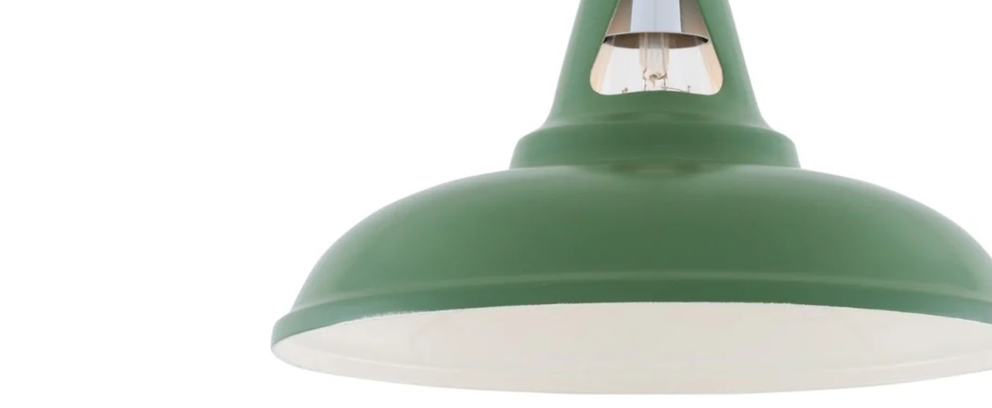 Suspension vienna industrielle vert sauge o30 5cm h23cm mullan lighting normal