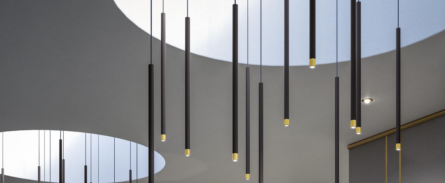 banner-image Suspension virtus mono canopy gris anthracite or poli led o2 5cm h70 1cm axo light normal
