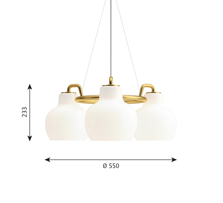 Vl ring crown vilhelm lauritzen  suspension pendant light  louis poulsen  vl ring crown 3 3x40w e27   design signed nedgis 205390 product