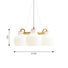 Vl ring crown vilhelm lauritzen  suspension pendant light  louis poulsen  vl ring crown 3 3x40w e27   design signed nedgis 205390 thumb