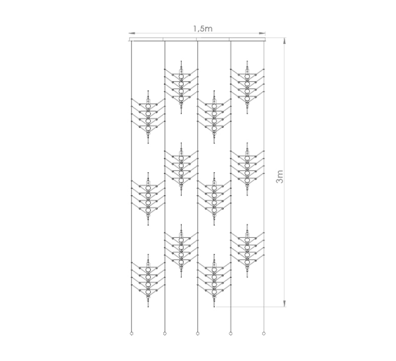 Vvv vantot suspension pendant light  dcw  12 vvv module silver  1 canopy start  2 canopy a   1 canopy b   design signed nedgis 104343 product